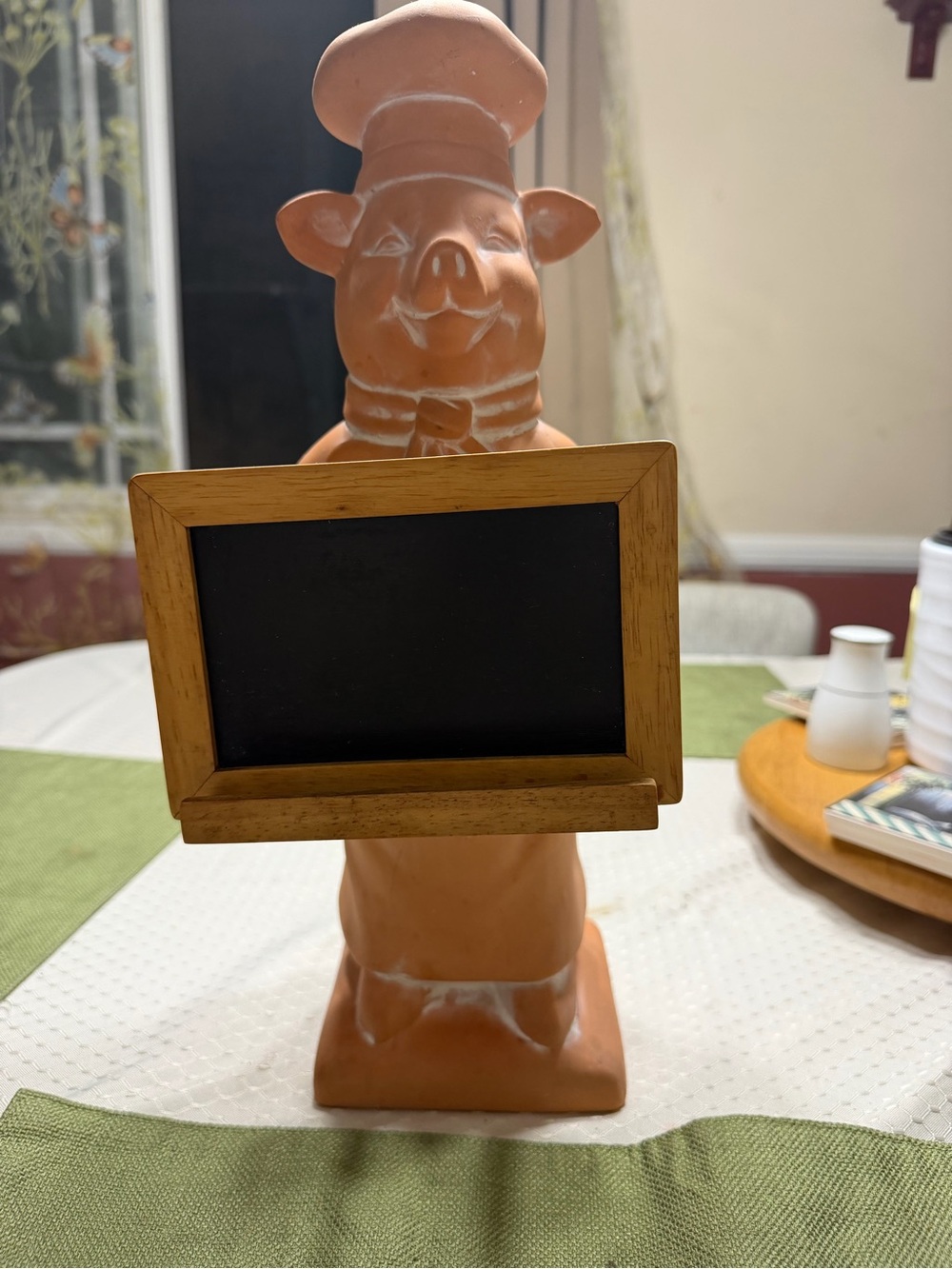 Terracotta Chef Pig Chalkboard Sign - Home Accents Decor